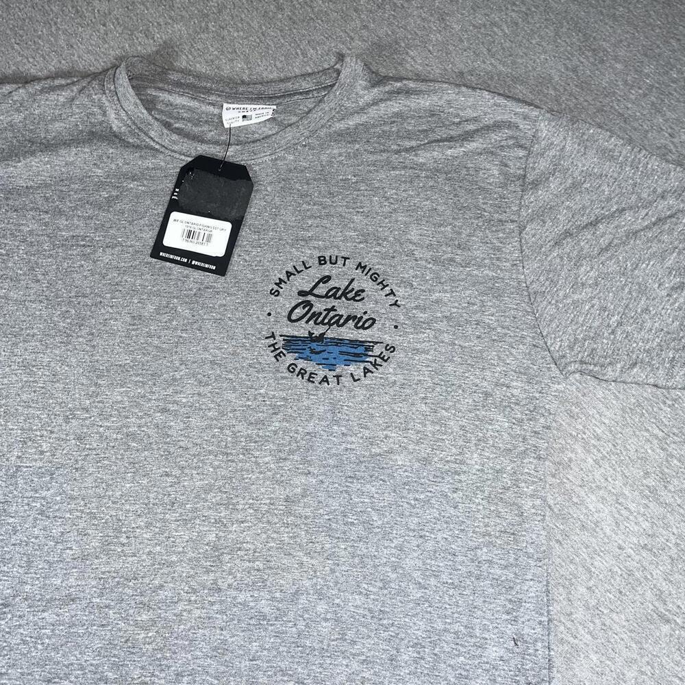 NWT Where I’m From Lake Ontario Fish The Great Lakes Mens small fishing T-Shirt